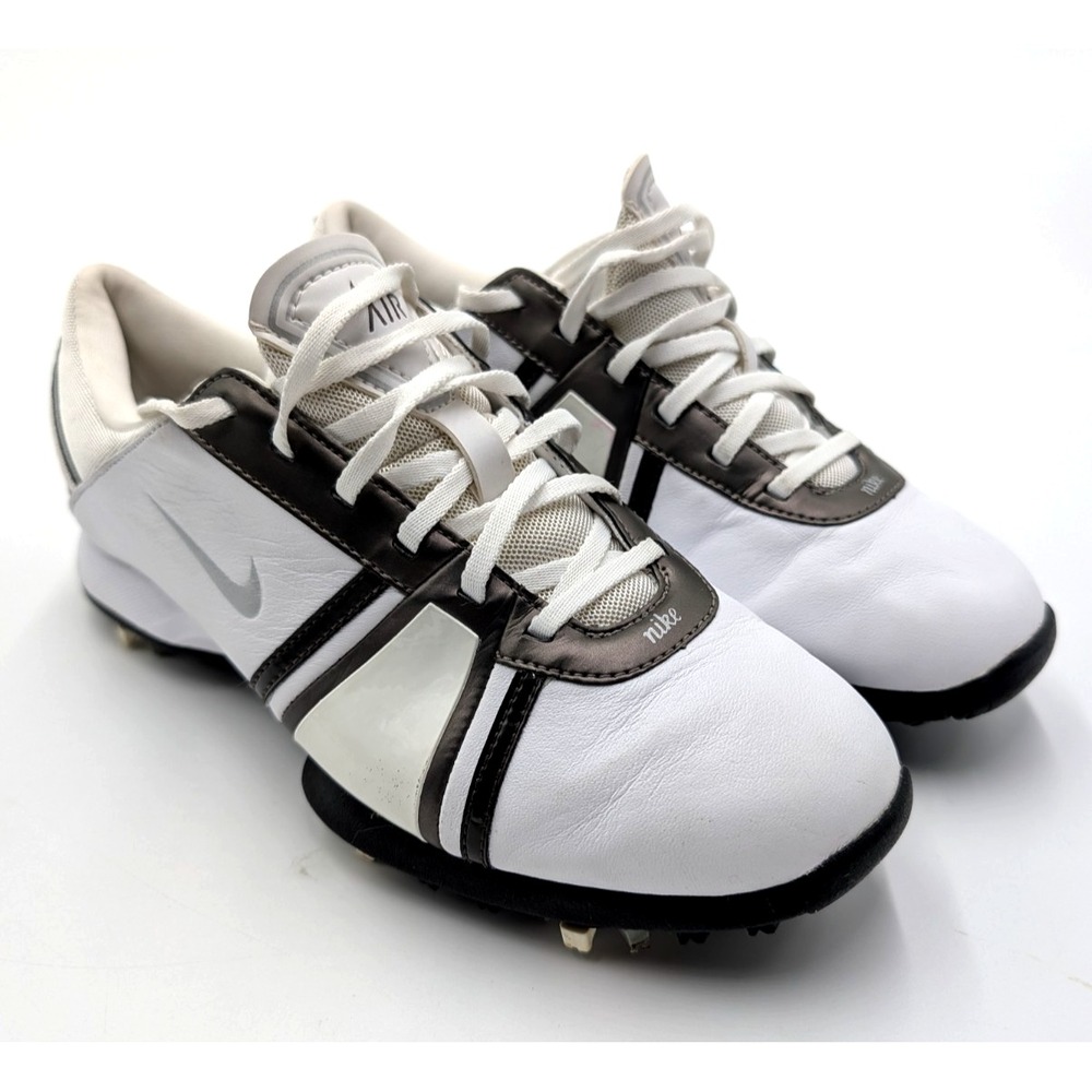 Nike Air Dormie II Women's Golf Shoes White Pewter Size 6 Cleats 397198-103